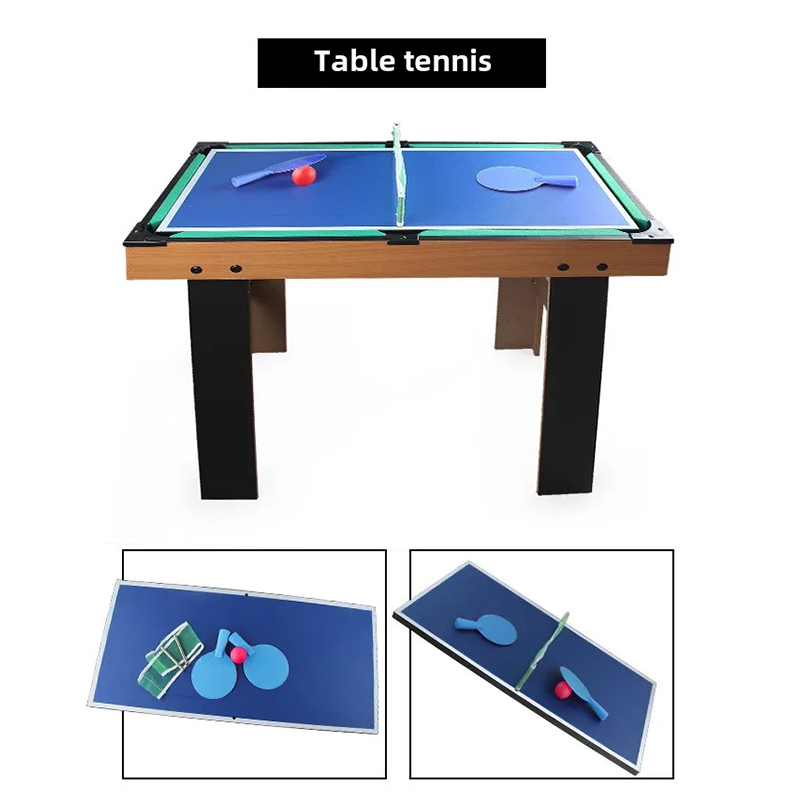 フーズボール、エアホッケー、卓球、ビリヤードを備えた 4-in-1 マルチゲームテーブル