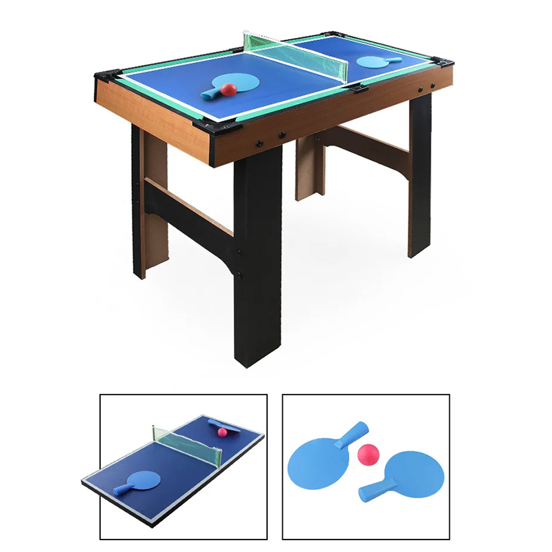 フーズボール、エアホッケー、卓球、ビリヤードを備えた 4-in-1 マルチゲームテーブル