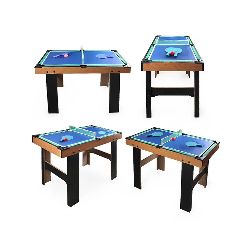 フーズボール、エアホッケー、卓球、ビリヤードを備えた 4-in-1 マルチゲームテーブル