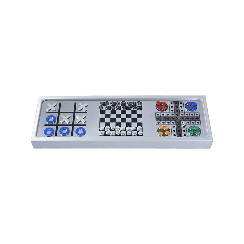 アルミニウム合金磁気 3-in-1 CHESS ゲーム セット