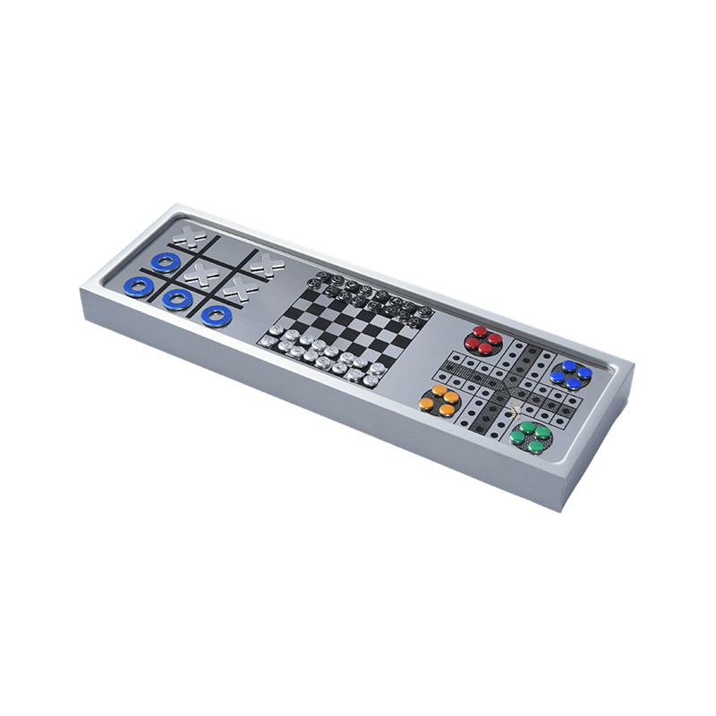 アルミニウム合金磁気 3-in-1 CHESS ゲーム セット