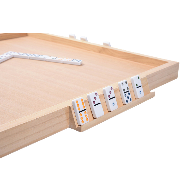 木製ゲームアクセサリーボード Domino 専用レイアウト、ポータブルトレイ付き