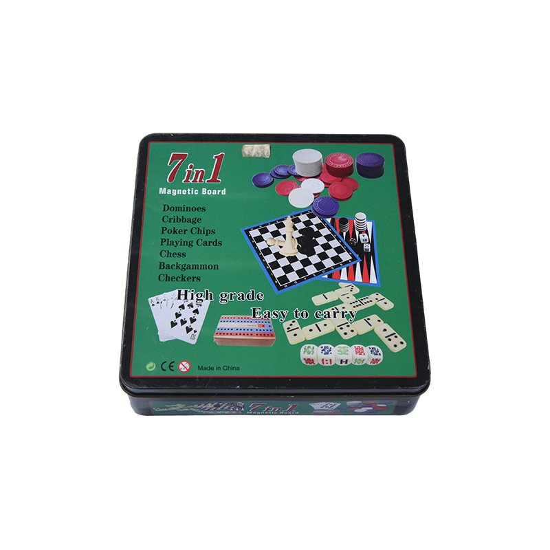 メタルブリキケース 7-in-1 磁気ボードゲームセット