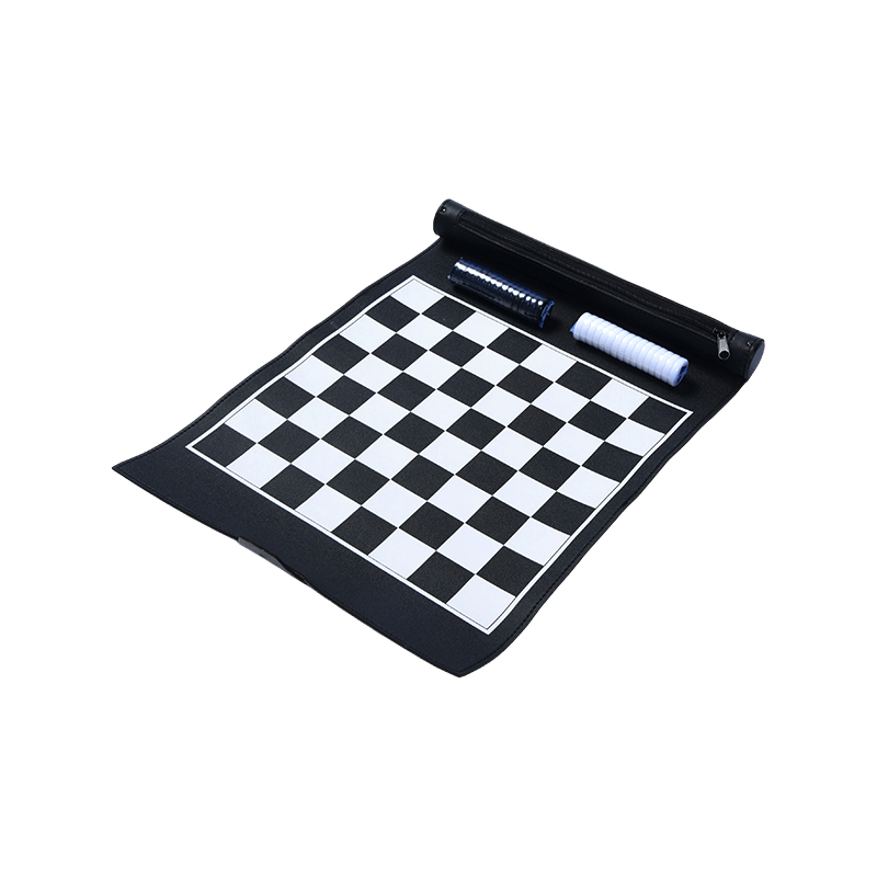 ポータブル PU チェッカー ゲーム セット 収納ポーチ付き