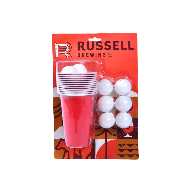 Russell Brewing Co. ビアポンキット - カップとボールが含まれます
