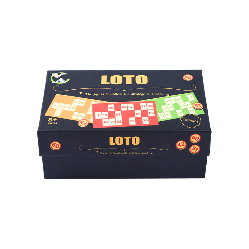 LOTO (ビンゴスタイル) ゲームセット - トークン、カード、収納ボックスが付属