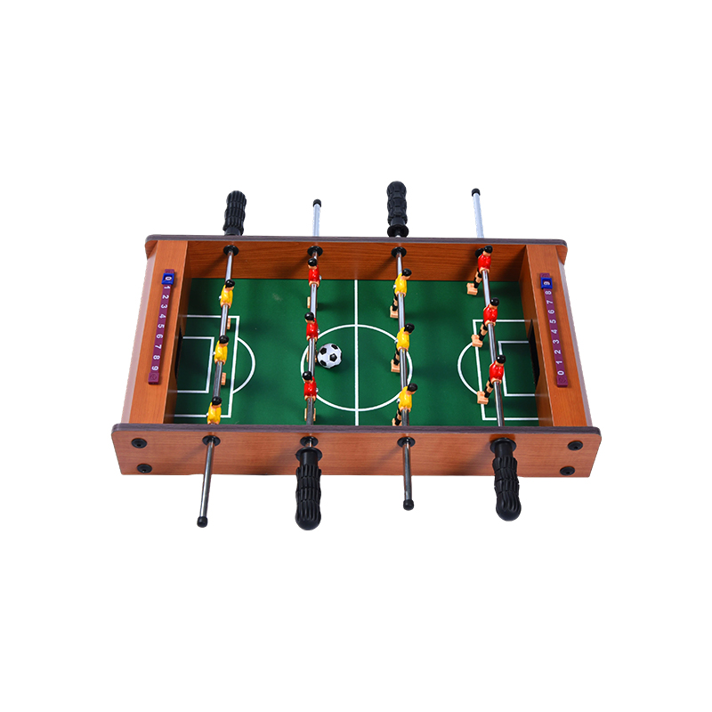 活気のあるプレーヤーとスコアトラッカーを備えたコンパクトなサッカーゲーム木製デスクトップフーズボールテーブル