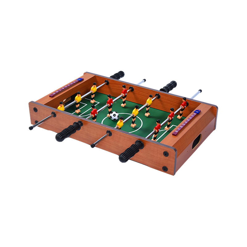 活気のあるプレーヤーとスコアトラッカーを備えたコンパクトなサッカーゲーム木製デスクトップフーズボールテーブル